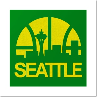 Defunct Seattle Supersonics Skyline Posters and Art